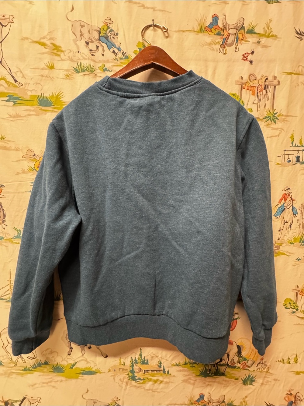 Mountain and Isles Women’s  Blue Graphic Crewneck Sweatshirt size large - Picture 5 of 5